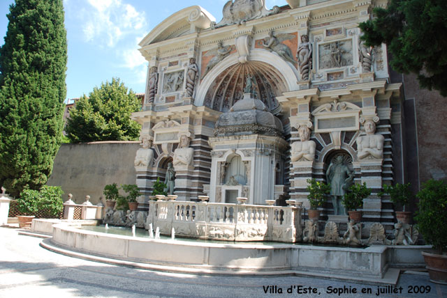 Villa d'Este: la fontaine de l'orgue