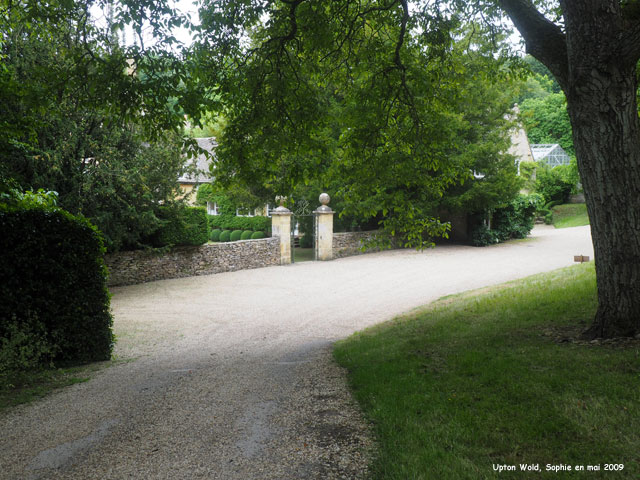 la grille à l'entrée d'Upton Wold